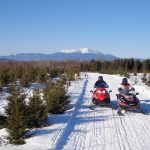 Parkway Scenic Loop Trail snowmobiling near Millinocket, Maine - photo: Richard Levasseur